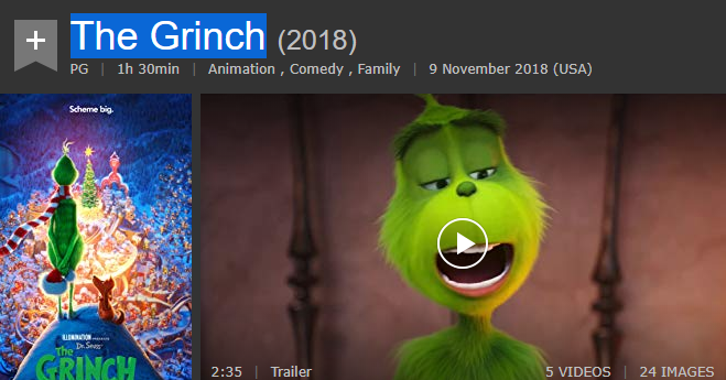 The Grinch中文名绿毛怪格林奇缩略图